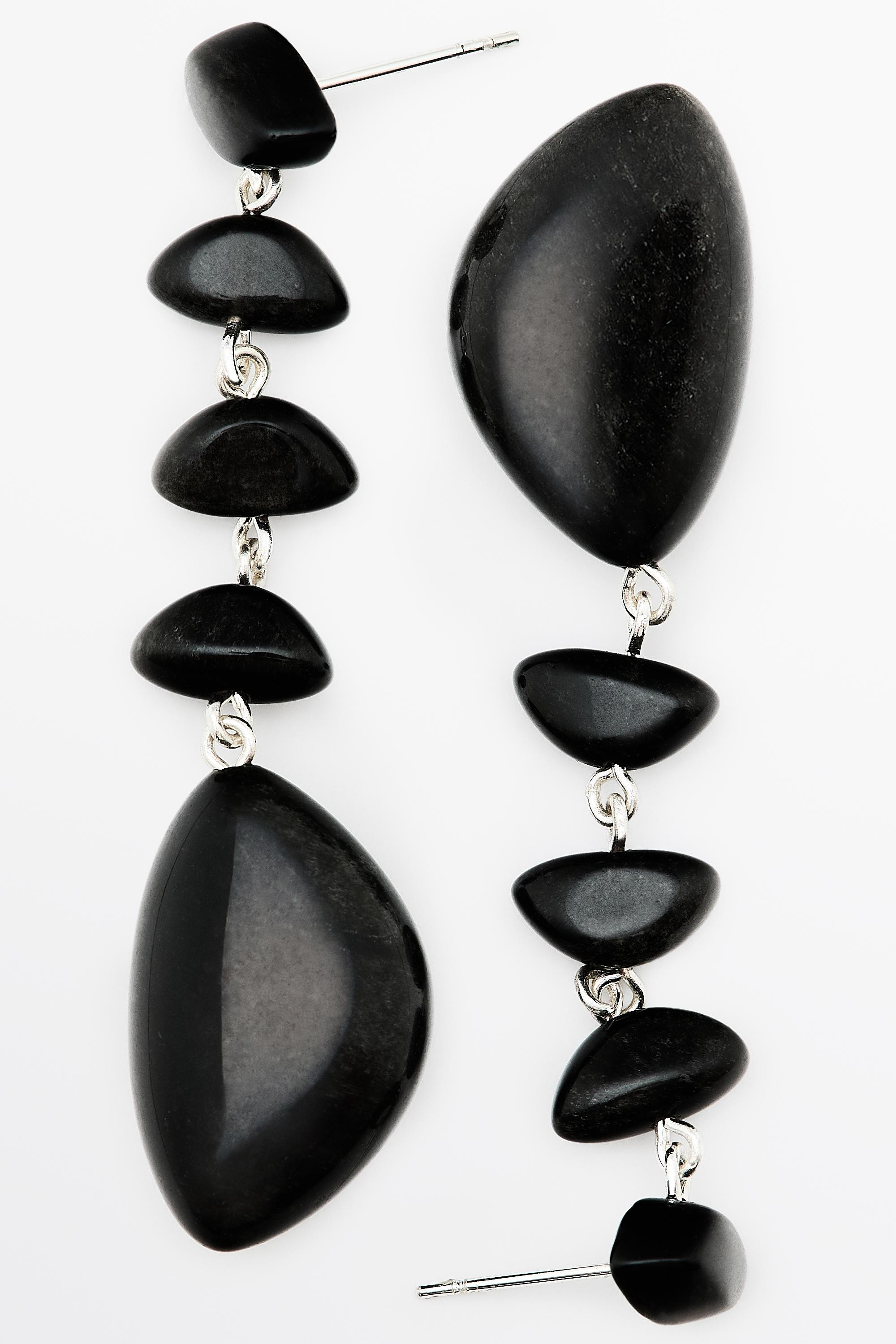 Gemstone dangle earrings | Massimo Dutti UK
