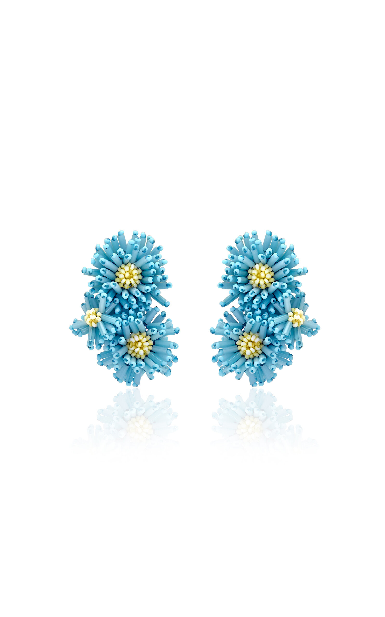 Pompom Flower Stud Earrings | Moda Operandi (Global)