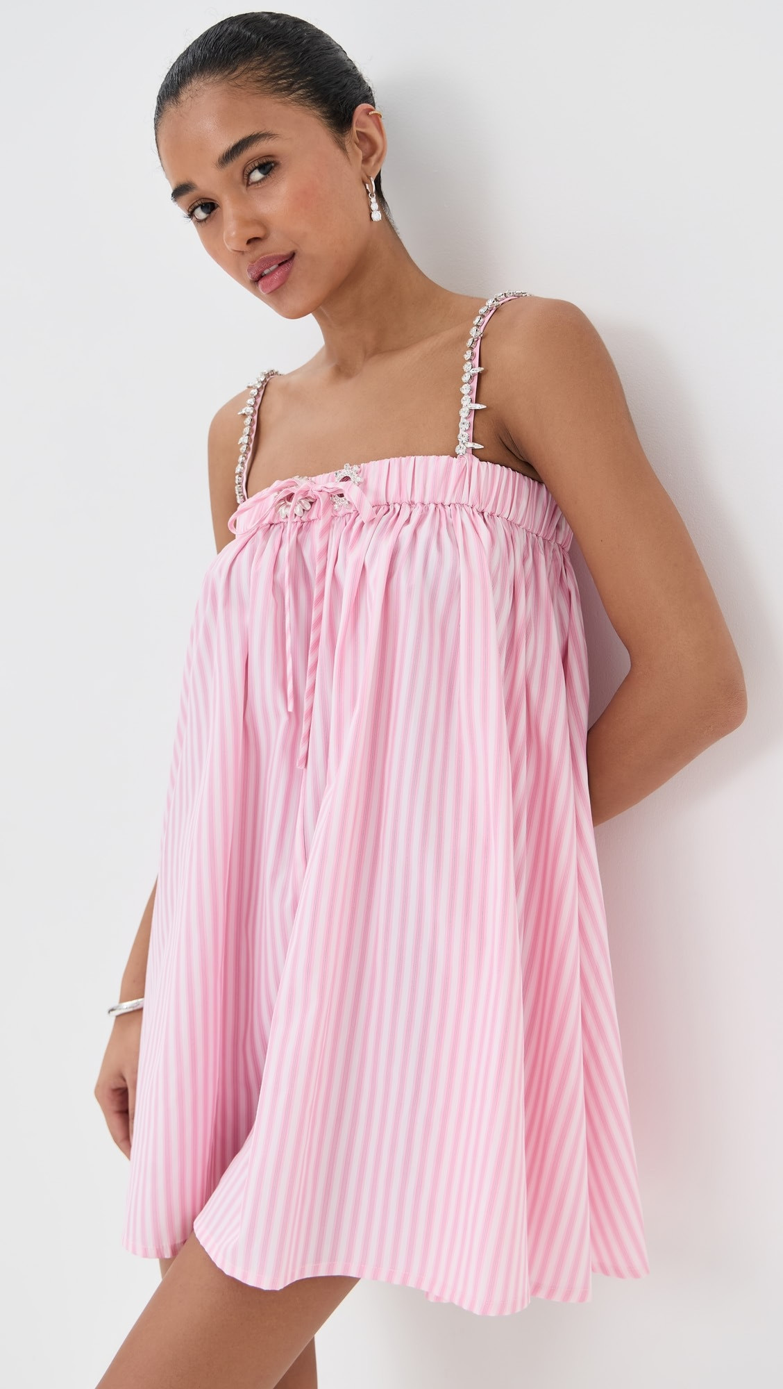 Crystal Grommet Poplin Mini Dress | Shopbop