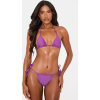 Purple Mix & Match Triangle Bikini Top | PrettyLittleThing US