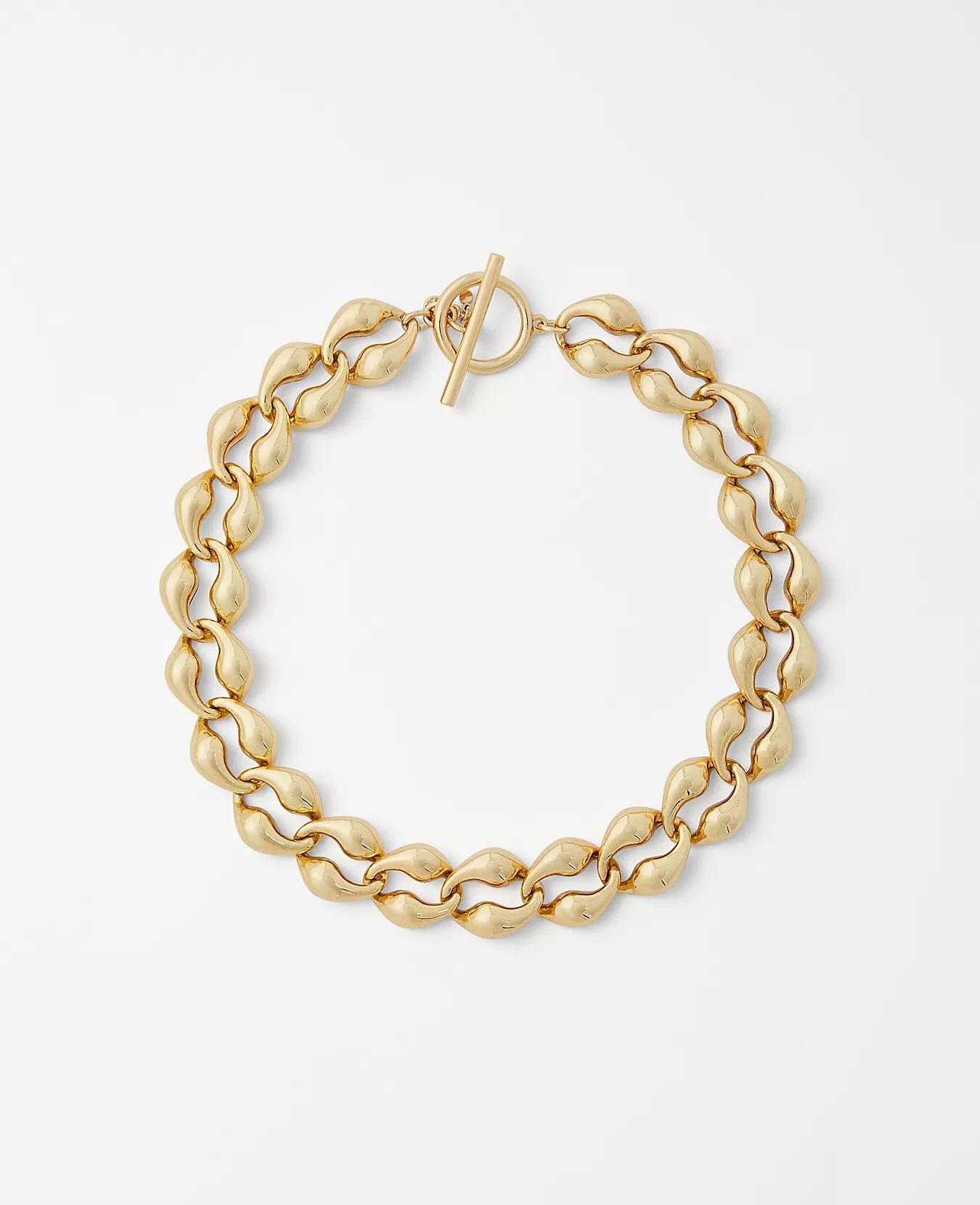 Curved Chain Link Necklace | Ann Taylor (US)