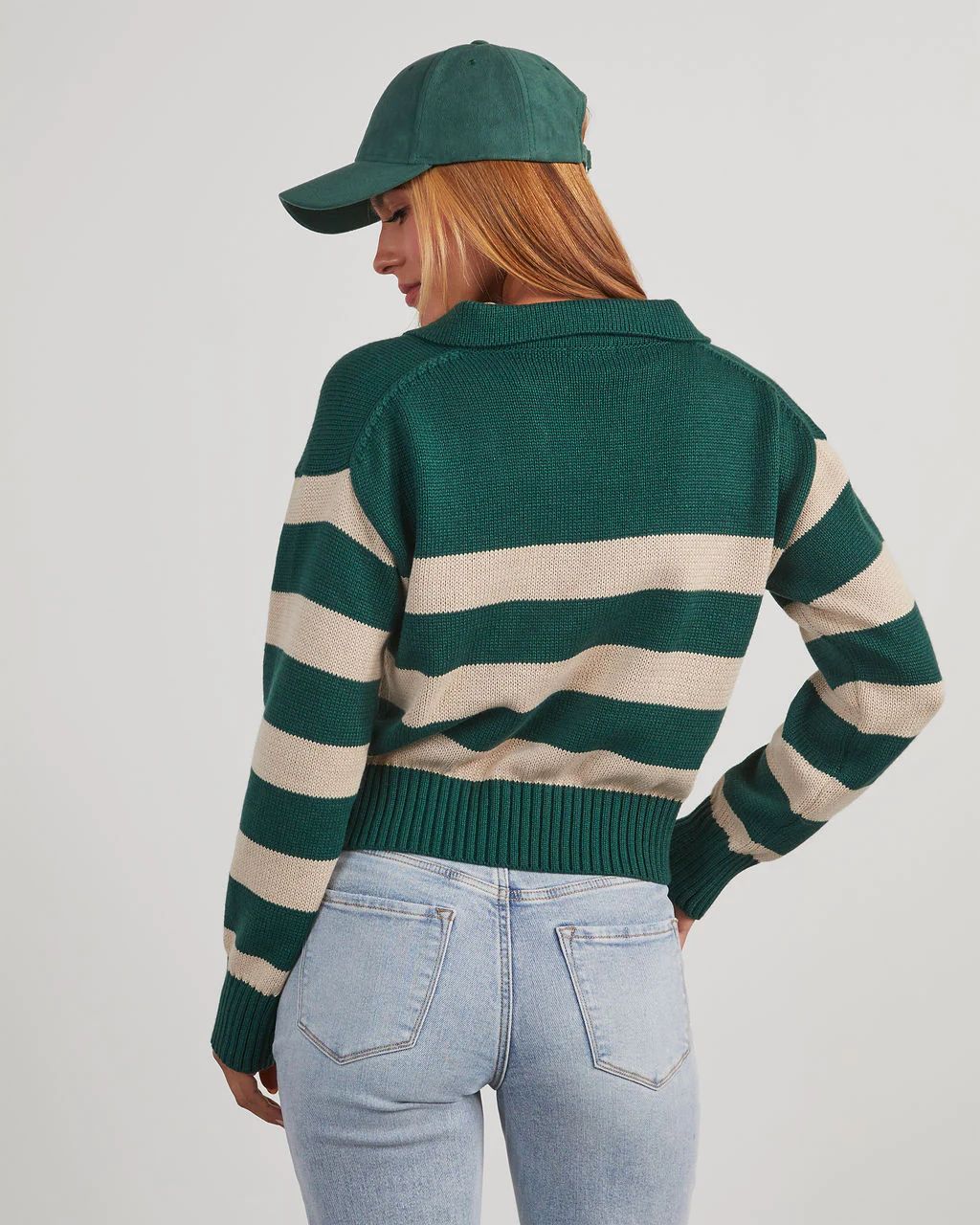 Graham Striped Polo Sweater | VICI Collection