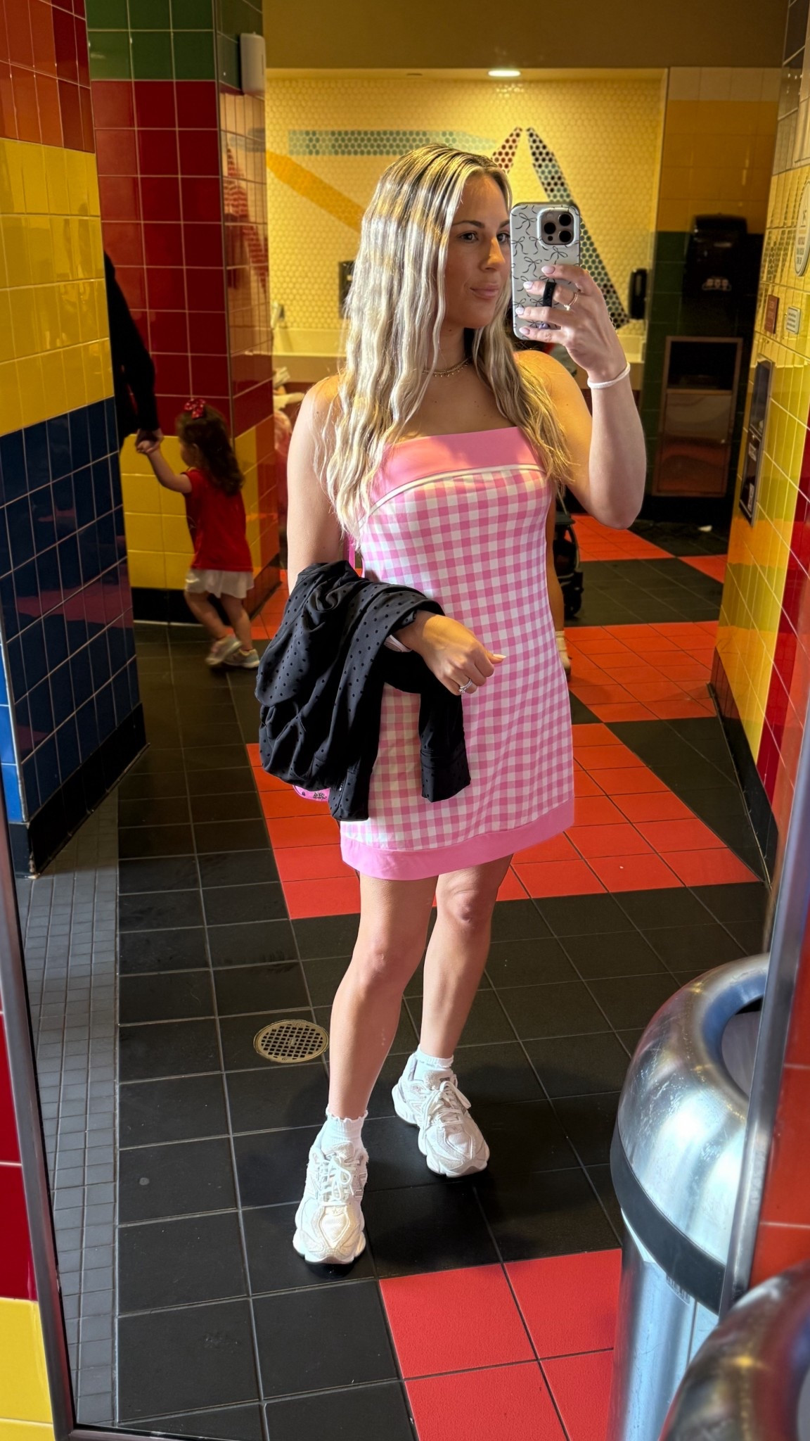 hollywood studios ootd • kiiinda going for a bo peep vibe 🩵🐑🩷

We also grabbed the match for B!! I cannot wait to twin in this pink gingham 💅🏼 

#LTKActive #LTKmomlife #LTKootd
