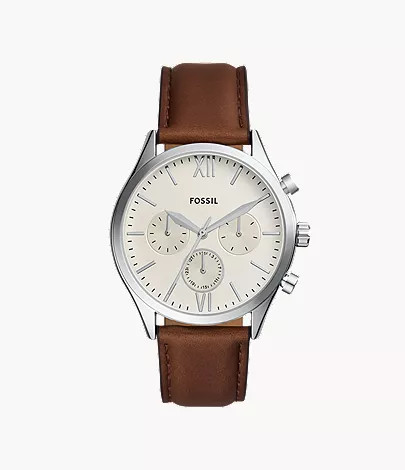Fenmore Multifunction Brown Leather Watch | Fossil (US)
