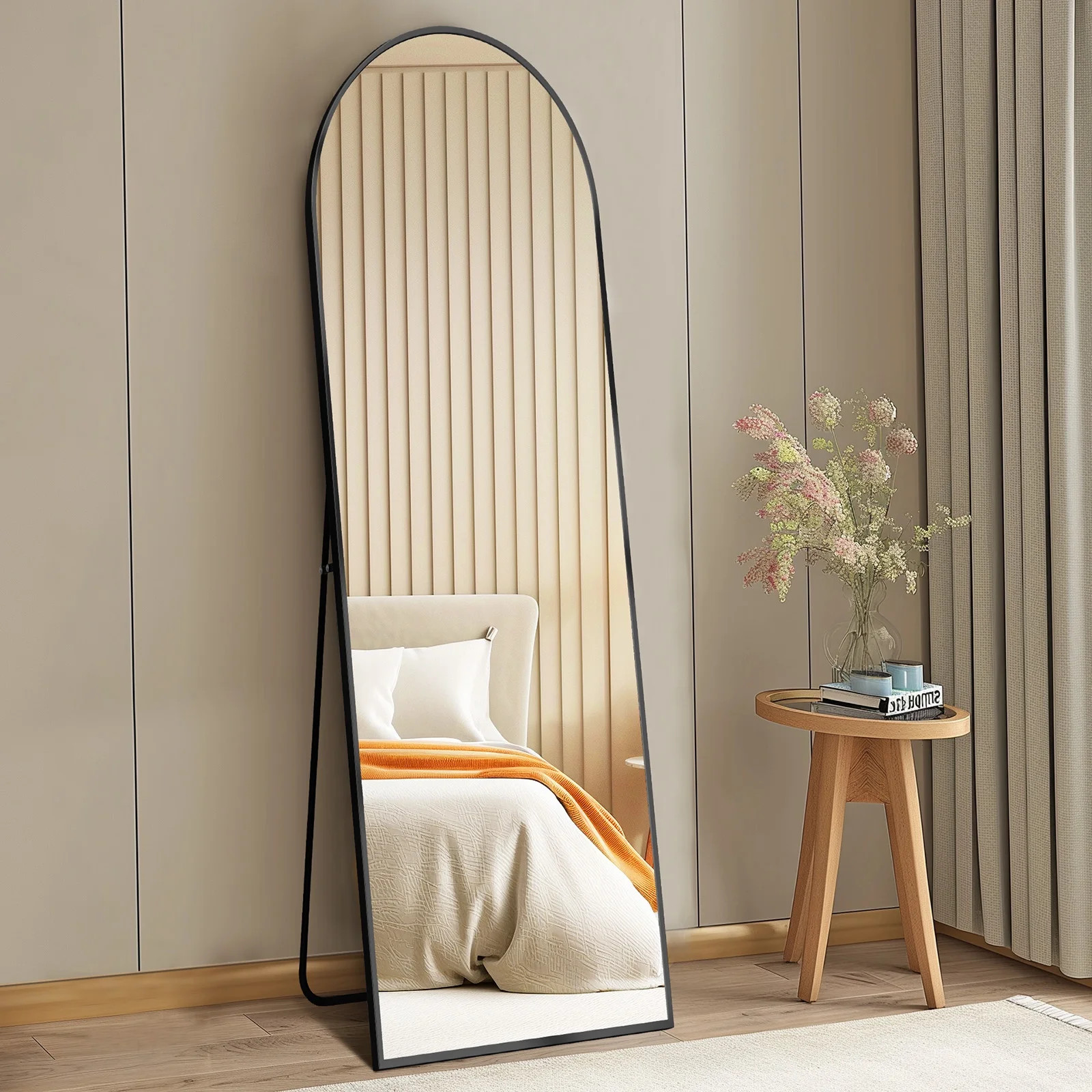 Gianna 59"x16" High-Quality Arched Full Length Mirror, Aluminum Alloy Frame Ensures Stability, St... | Walmart (US)