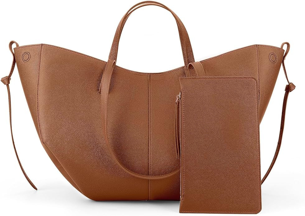 VOSTEVAS Tote Bag for Women Work Bag Faux Leather Trendy Handbag Purse Shoulder Bag with Magnetic... | Amazon (CA)