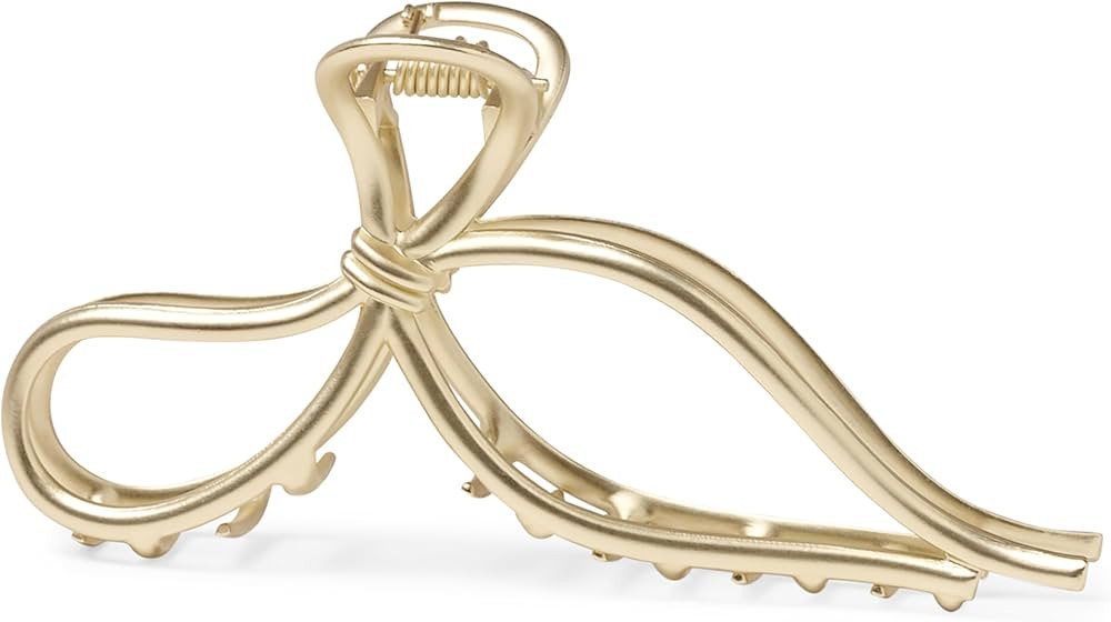 The Hair Edit Gilded Bow Claw Clip – Hair Accessory for Women with Up Trend Gold Metal Design, ... | Amazon (US)