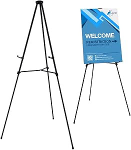 Lightweight Aluminum Telescoping Display Easel, 70 Inches, Black (4) | Amazon (US)