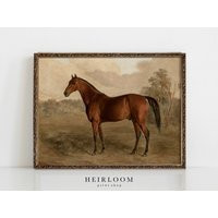 Equestrian Painting Print | Horse Canvas Art Prints Vintage Mailed Prints Thoroughbred | Etsy (US)
