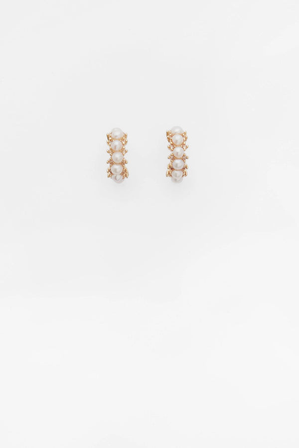 Margarida Pearl Hoops | Reliquia Collective & Blanca