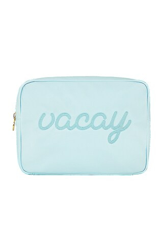 Stoney Clover Lane Sky Vacay Embroidered Large Pouch in Sky from Revolve.com | Revolve Clothing (Global)