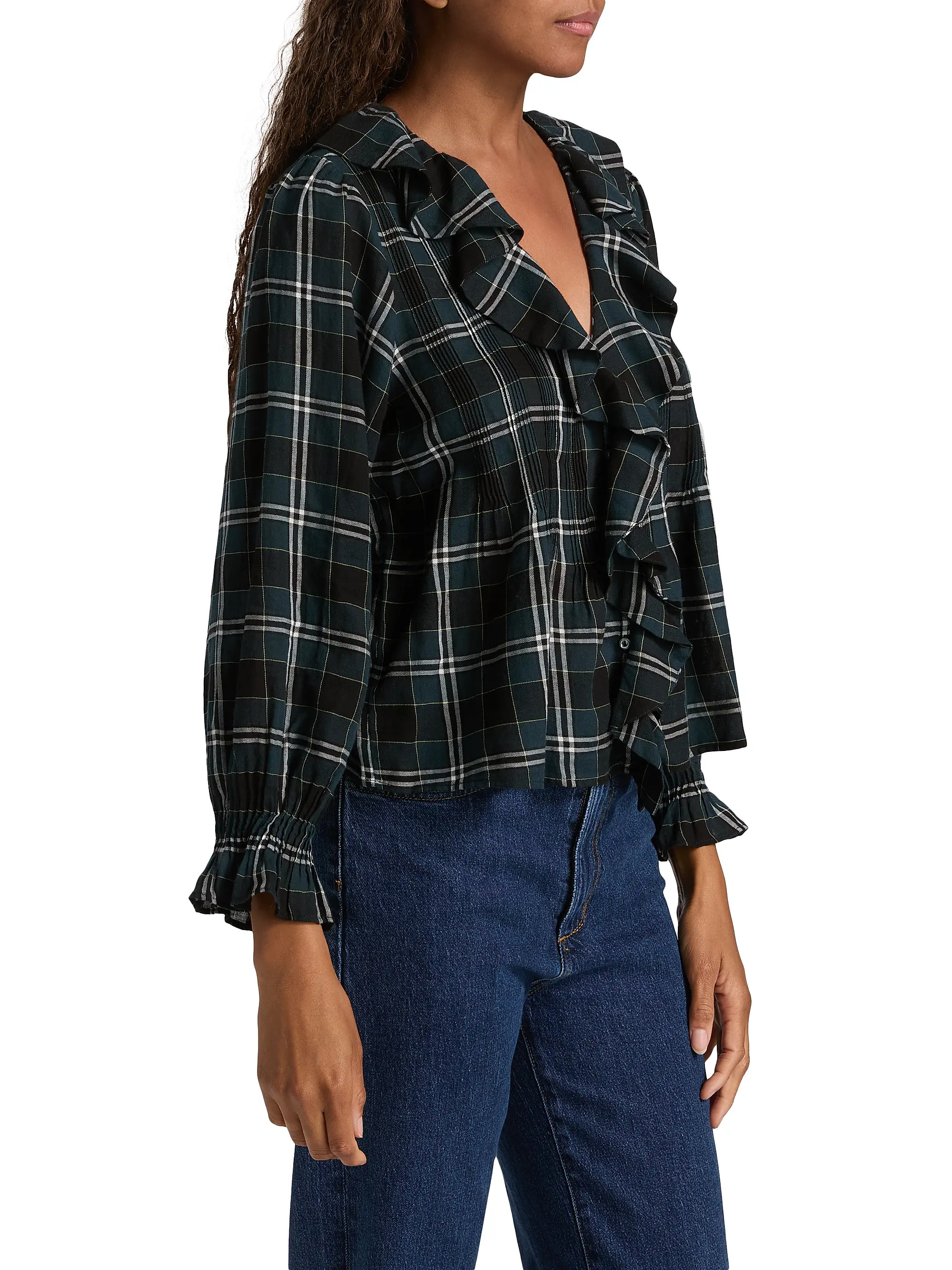Hardy Plaid Ruffle Top | Saks Fifth Avenue