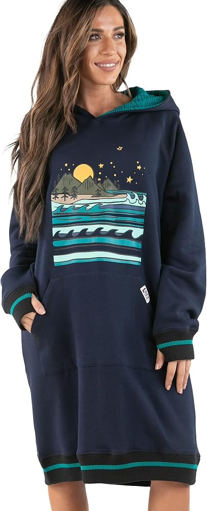 Lazy One Oversized Hoodie Sweatshirt, Comfortable Sleepwear, Sweater Dress For Women | Amazon (US)