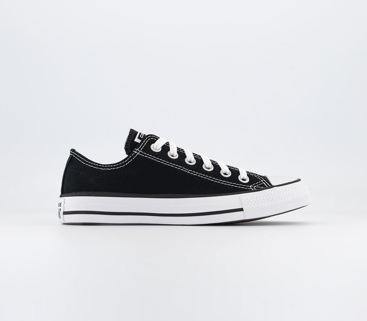 Converse All Star Low Trainers Black Canvas - Unisex Sports | OFFICE London (UK)