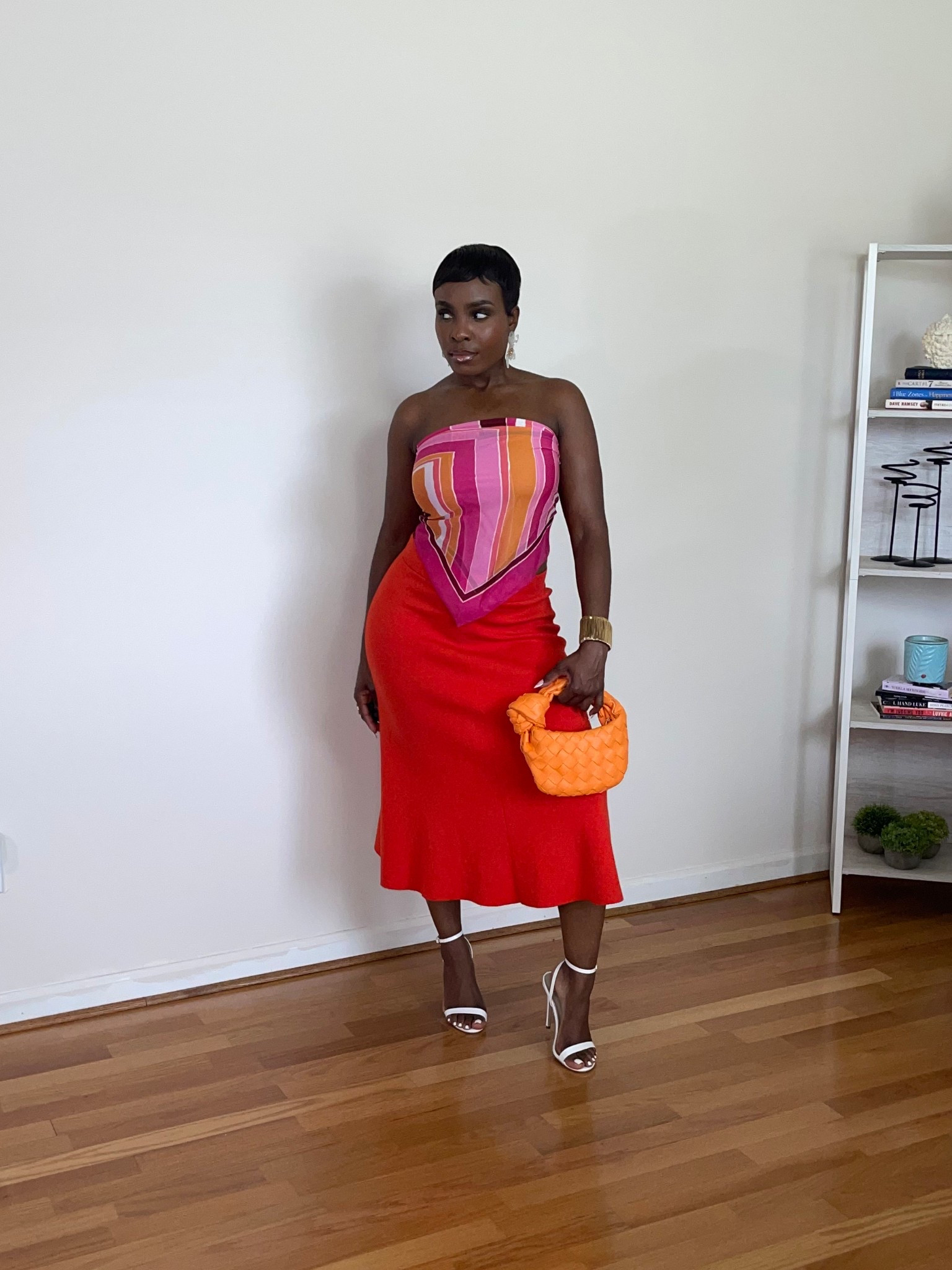 Orange outfit idea, orange midi maxi skirt, pink and orange summer fashion, pucci inspired scarf, Trina Turk, orange purse

#LTKStyleTip #LTKSummerEdit #LTKSeasonal