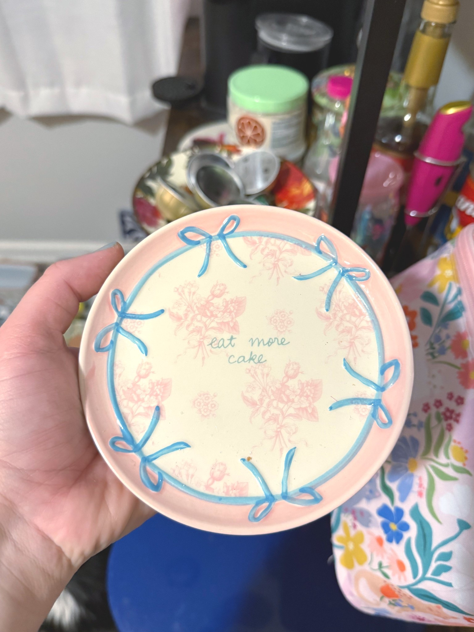 ‘Eat More Cake’ coquette dessert plates 

#LTKHome #LTKFindsUnder50