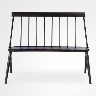 Windsor Metal Stack Patio Bench Black - Project 62™ | Target