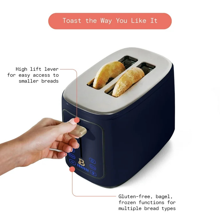 Beautiful Tostadora de 2 Rebanadas con Pantalla Táctil, Noche Estrellada Azul by Drew Barrymore, | Walmart (US)