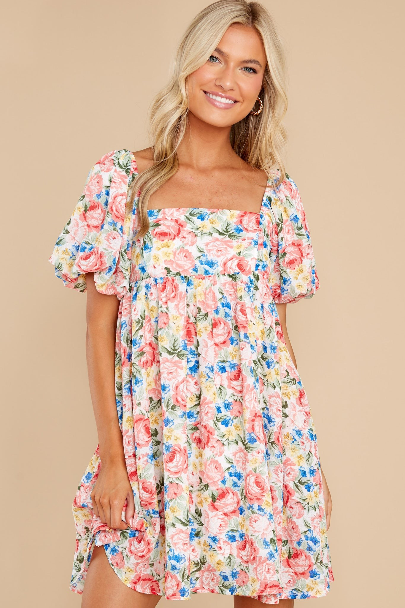 My Sweet Love Pink Multi Floral Print Dress | Red Dress 