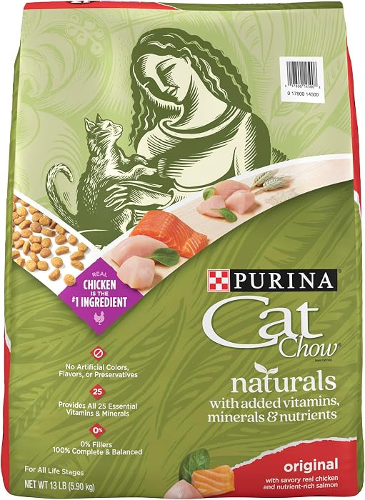 Purina Cat Chow Naturals With Added Vitamins, Minerals and Nutrients Dry Cat Food, Naturals Origi... | Amazon (US)