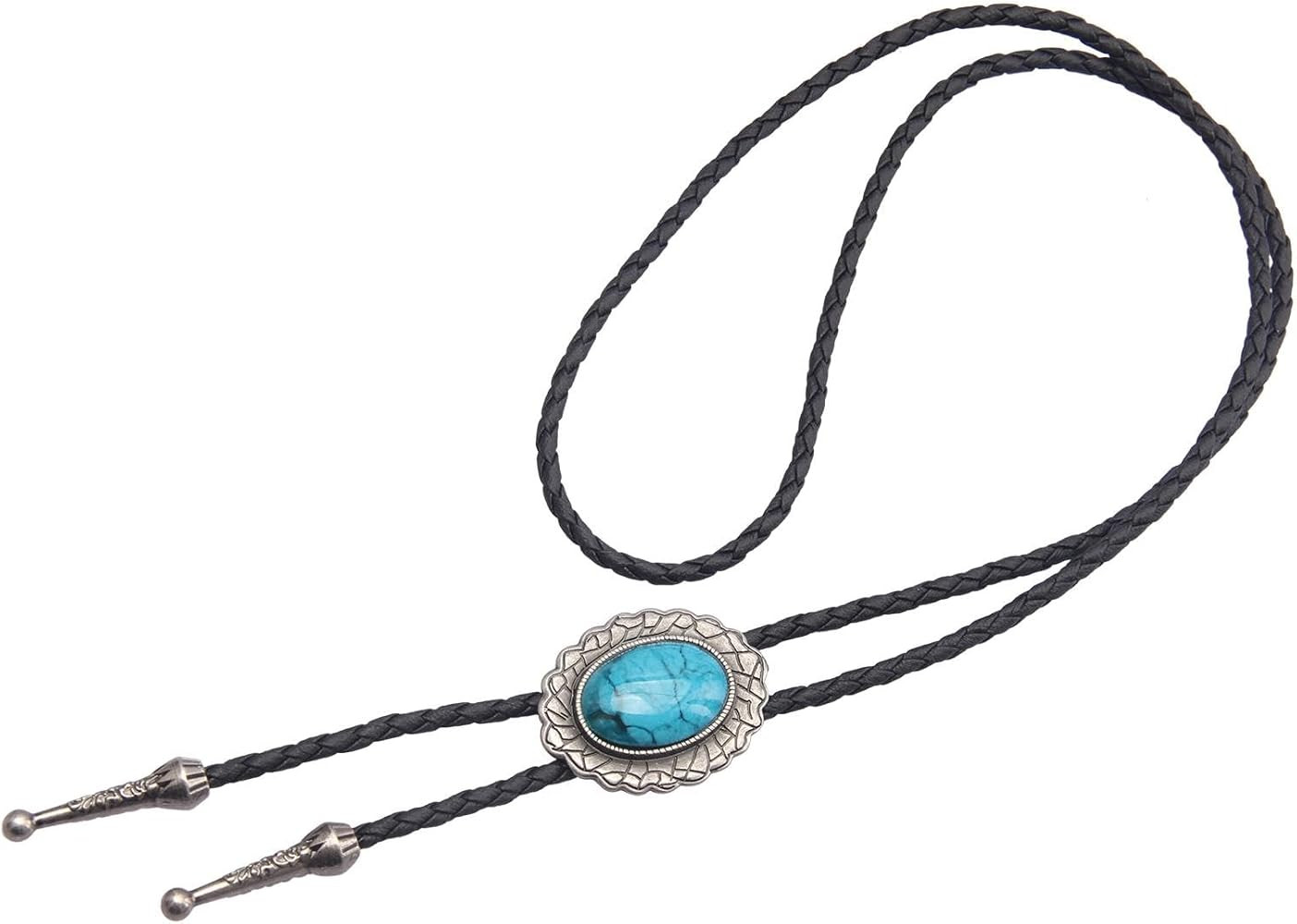 Bolo Tie for Men Western Necklace Jewelry Cord Fashion Vintage Style Cowboy Necklace for Men Neck... | Amazon (US)