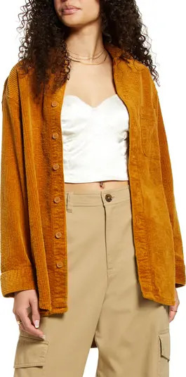 Gender Inclusive Stretch Cotton Corduroy Button-Up Shirt | Nordstrom