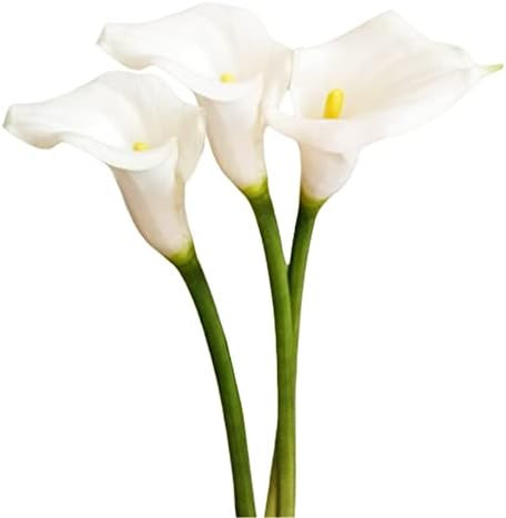 XZJMY 3Pcs Artificial Calla Lily Flowers,25~27''Long Stem Calla Lilies Artificial Flower, Fake La... | Amazon (US)