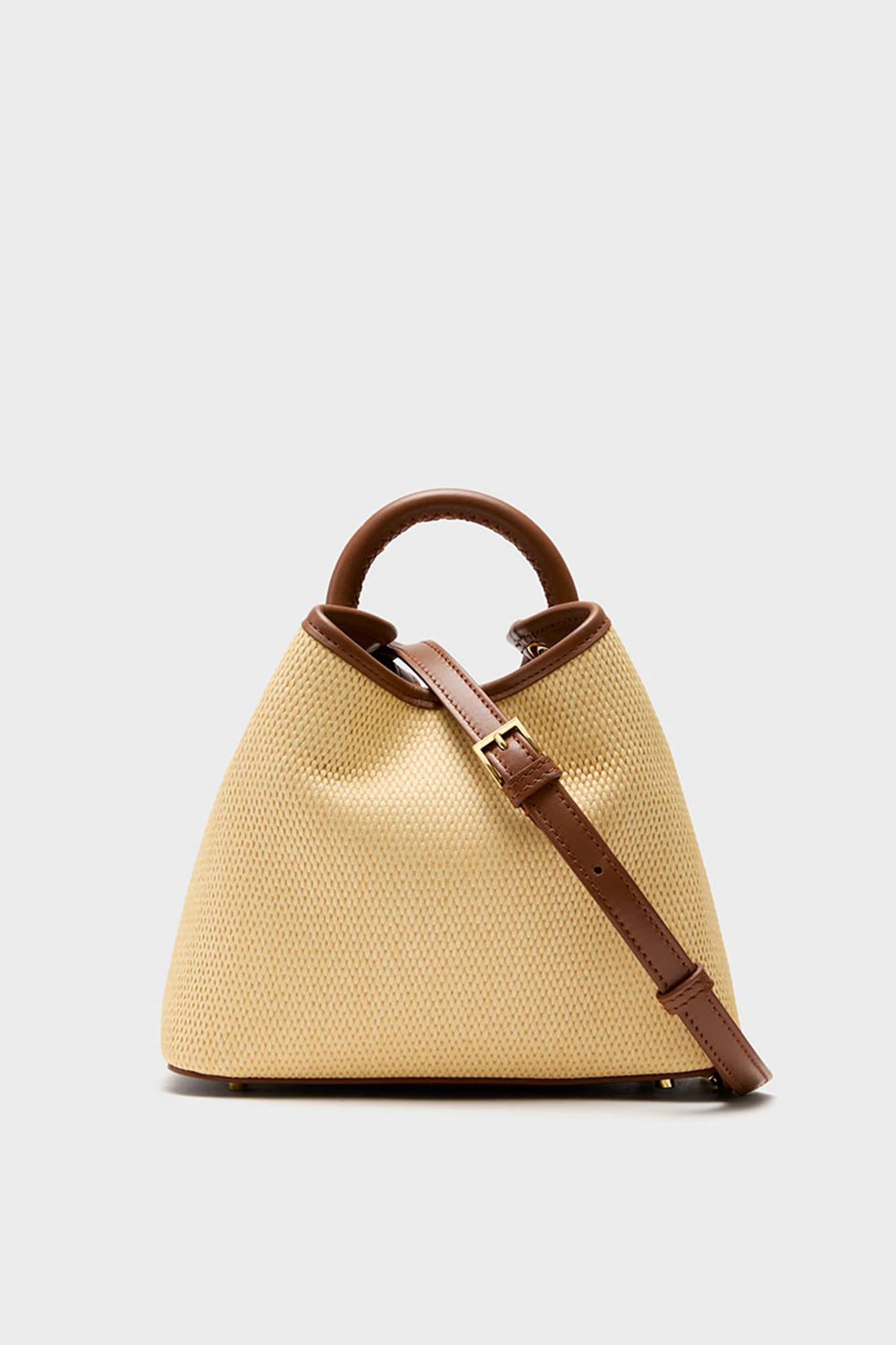 Natural and Cognac Raffia Baozi Bag | Tuckernuck (US)