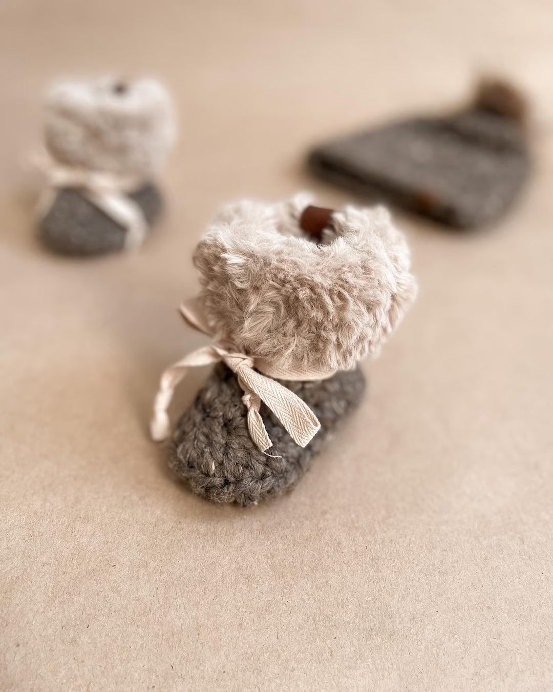 Handmade Fluffy Chunky Crochet Fur Bootiesunisex Baby - Etsy Canada | Etsy (CAD)
