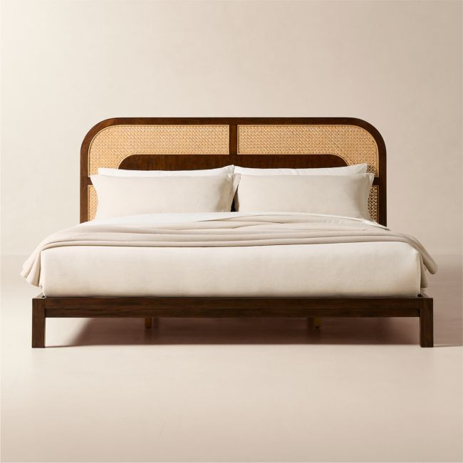Nadi Wood and Cane King Bed | CB2