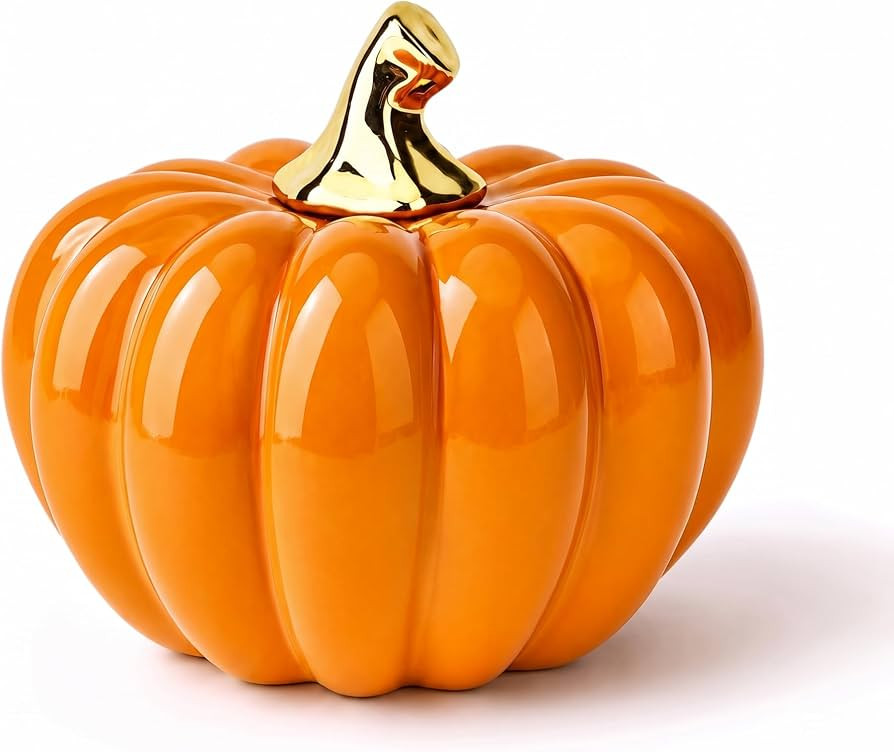 Orange Ceramic Pumpkin | Amazon (US)