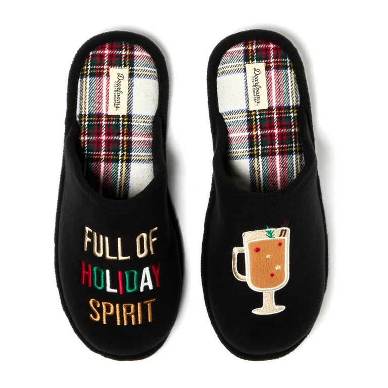 Dearfoams Cozy Comfort Men's Holiday Sprit Scuff Slippers | Walmart (US)