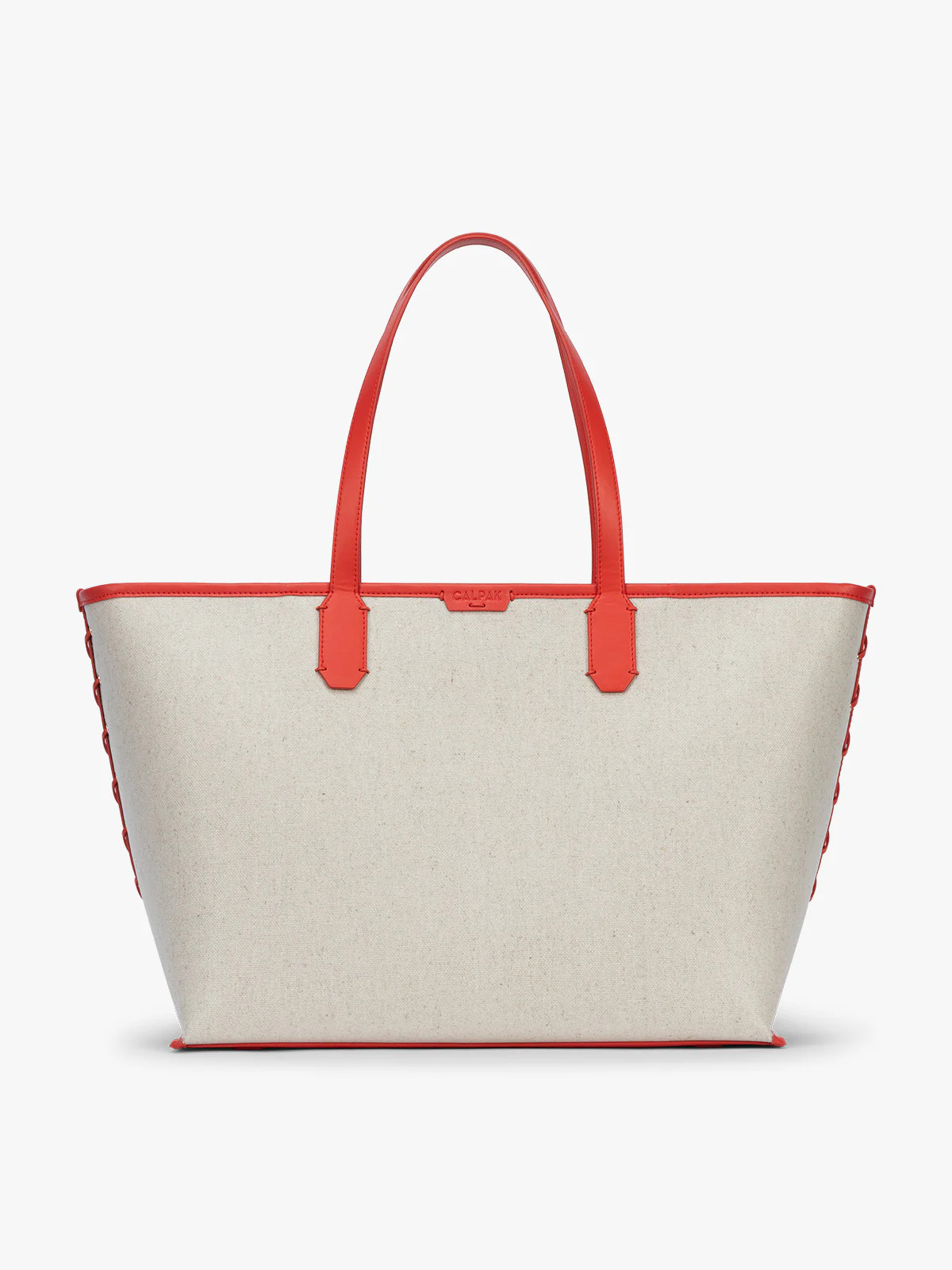 Colette 15" Canvas Laptop Tote in Natural Tomato | CALPAK