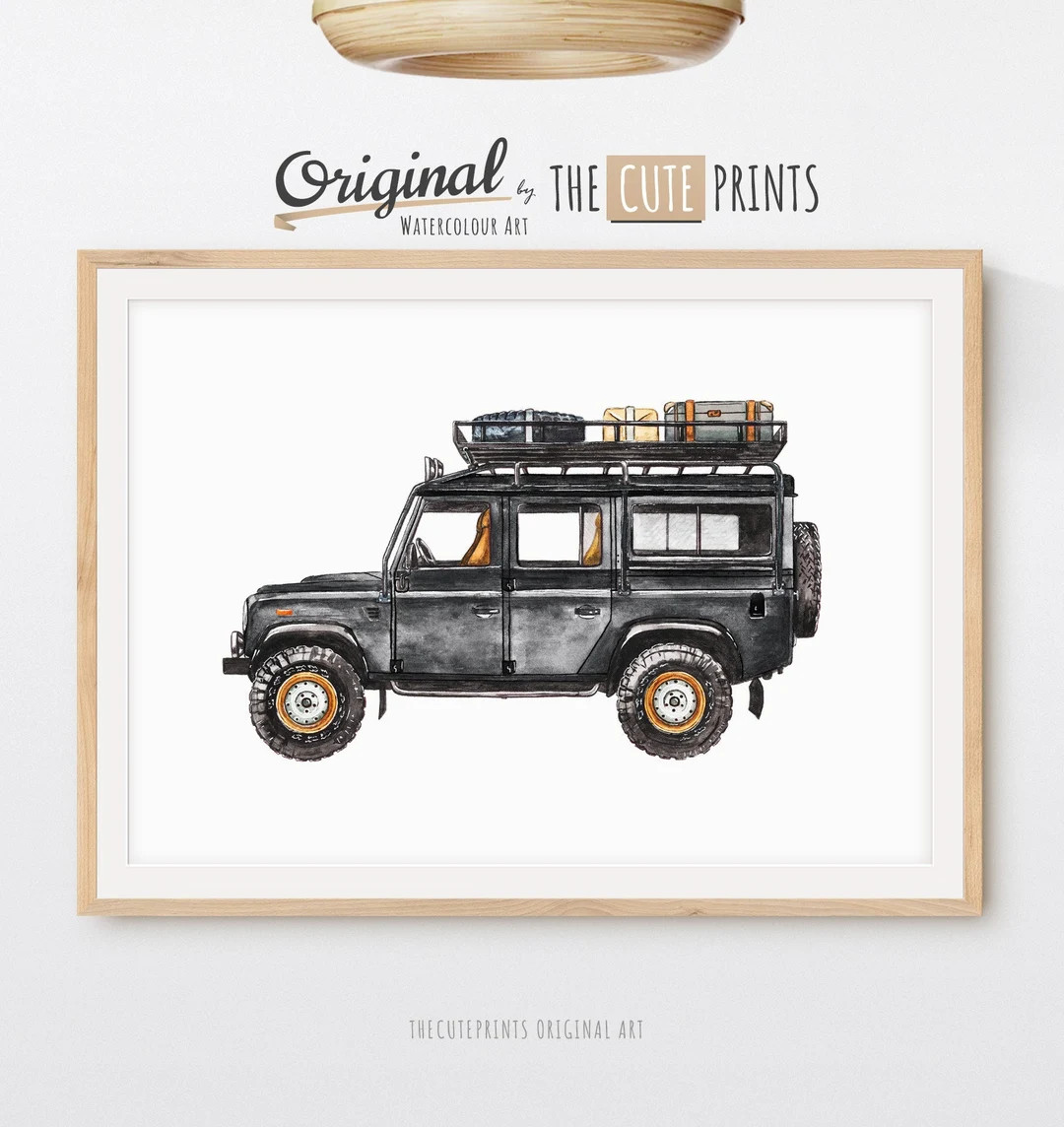 Black SUV Print Printable Classic Car Wall Art - Etsy | Etsy (US)