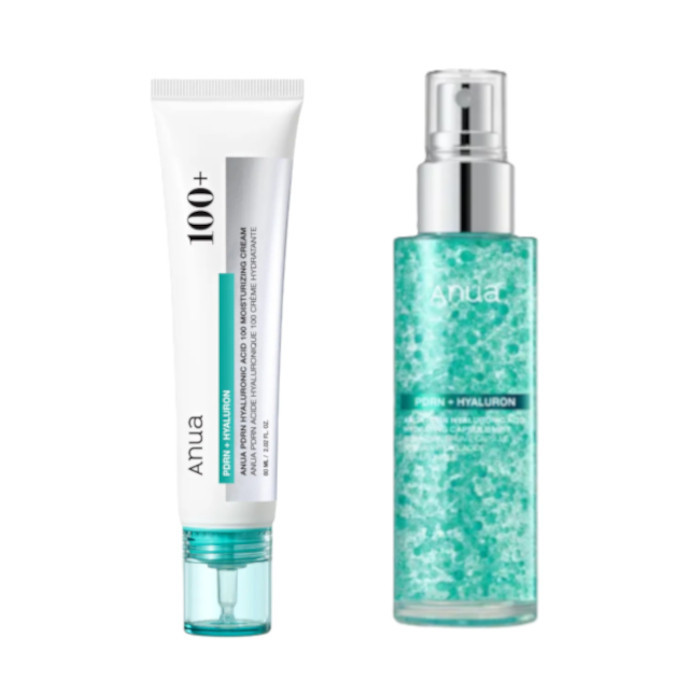 ANUA - PDRN Hyaluronic Acid 100 Moisturizing Cream - 60ml (1ea) + PDRN Hyaluronic Acid Hydrating Capsule Mist - 100ml (1ea) Set | Stylevana