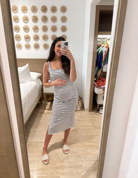 Striped dress from Amazon I wore for mini golf! ⛳️ True to size - wearing size small. Not maternity but works great with a bump! Sandals are from Target and SO comfy!! Fit true to size! 



#LTKshoecrush #LTKstyletip #LTKbump