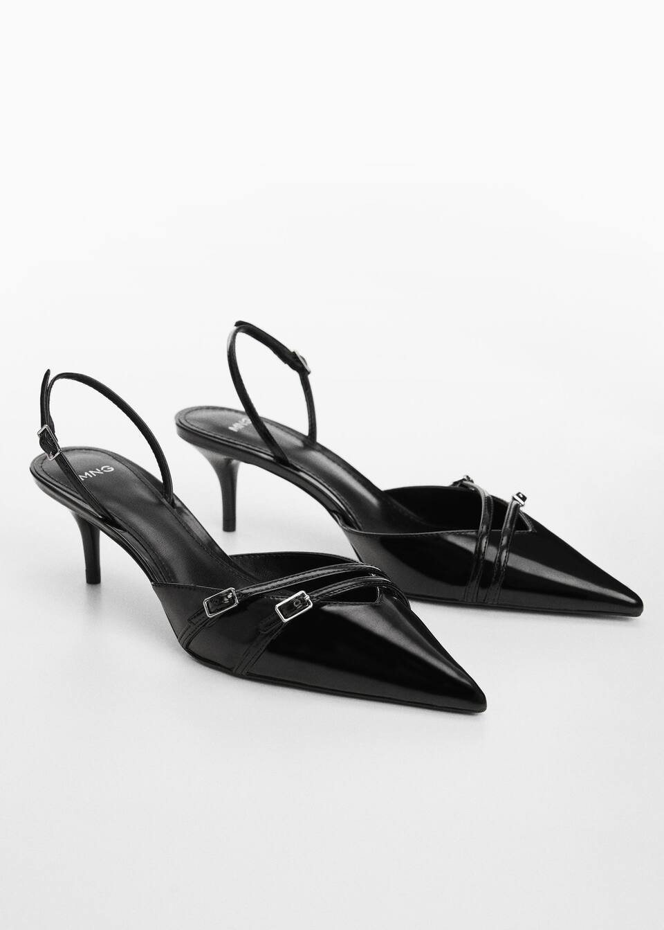 Slingback heeled shoes with buckle -  Women | Mango USA | MANGO (US)