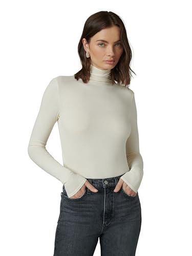 Joe's Jeans Women's The Tony Turtleneck Long Sleeve Top, Milk | Amazon (US)
