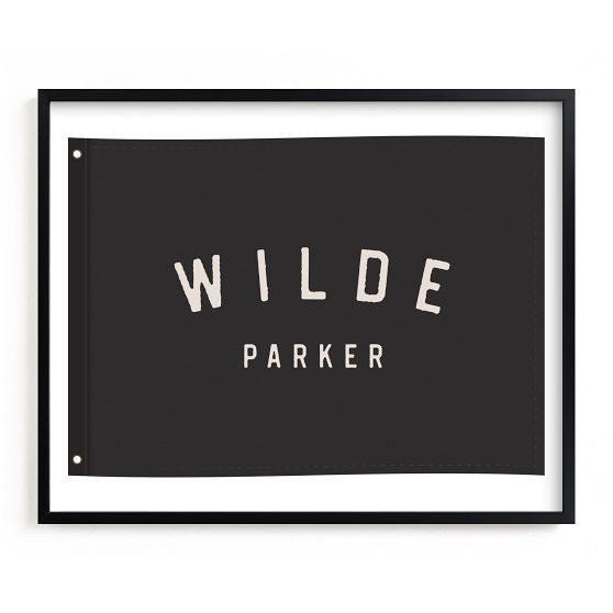 Minted® Name Flag Framed Wall Art | Pottery Barn Teen