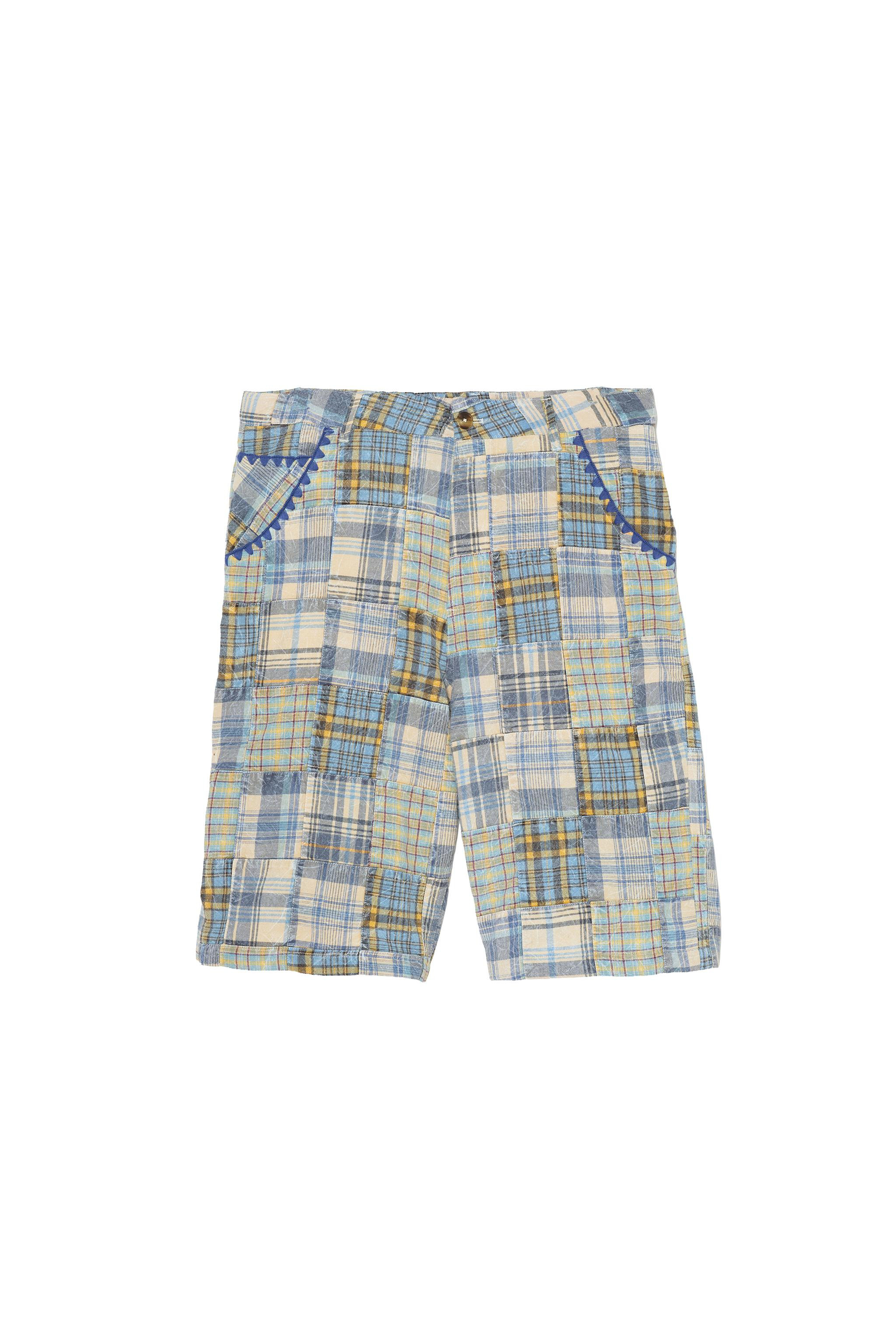 RELAXED FIT PLAID PATCHWORK SHORTS | Zara US