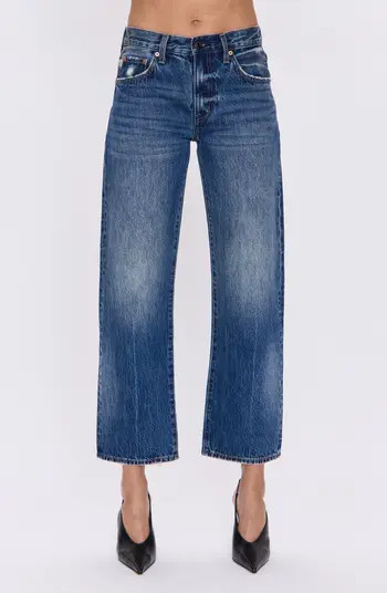 Pistola Lexi Distressed Crop Barrel Jeans | Nordstrom | Nordstrom