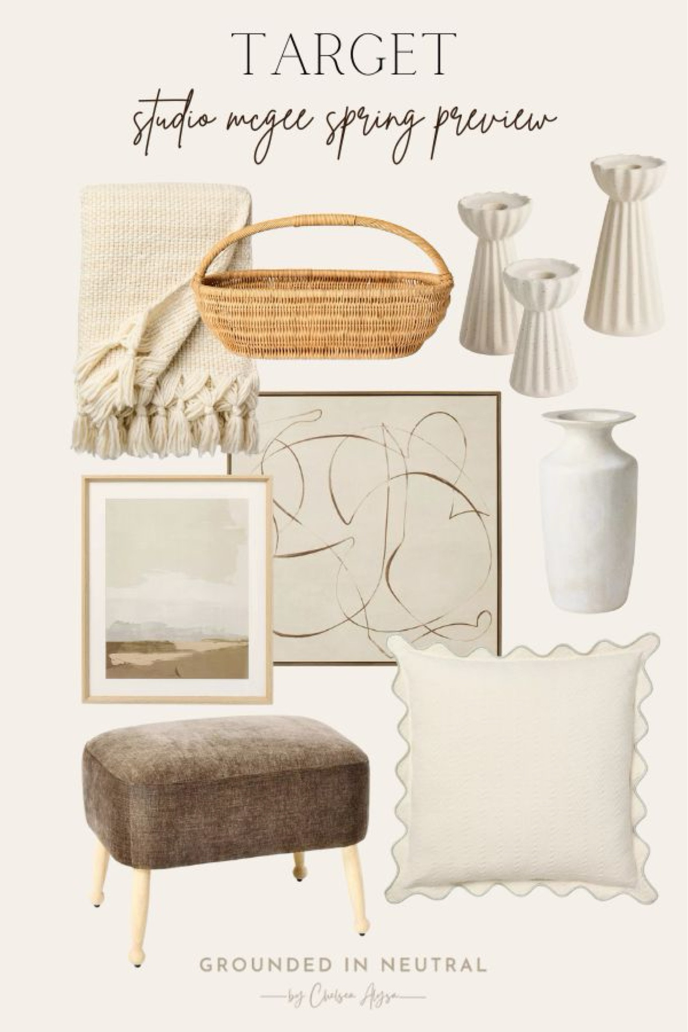 Target Studio McGee spring preview. This ottoman and neutral art work are perfect for a spring decor update. 

#LTKStyleTip #LTKHome #LTKSeasonal