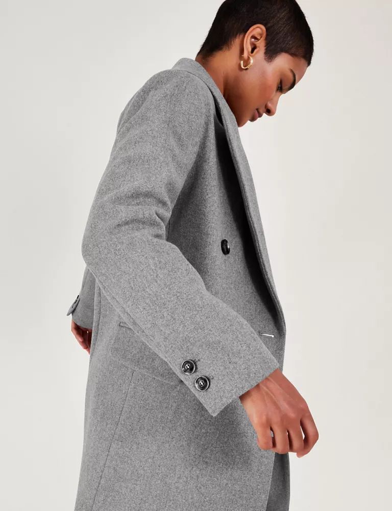 Wool Blend Longline Tailored Coat | Marks & Spencer (UK)