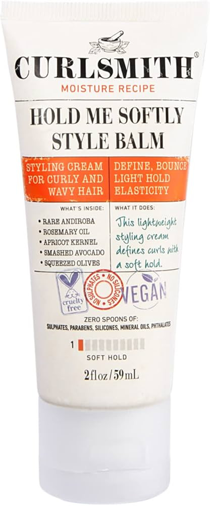 CURLSMITH - Hold Me Softly Style Balm - Vegan Soft Hold Styling Cream for Wavy and Curly Hair, Na... | Amazon (US)