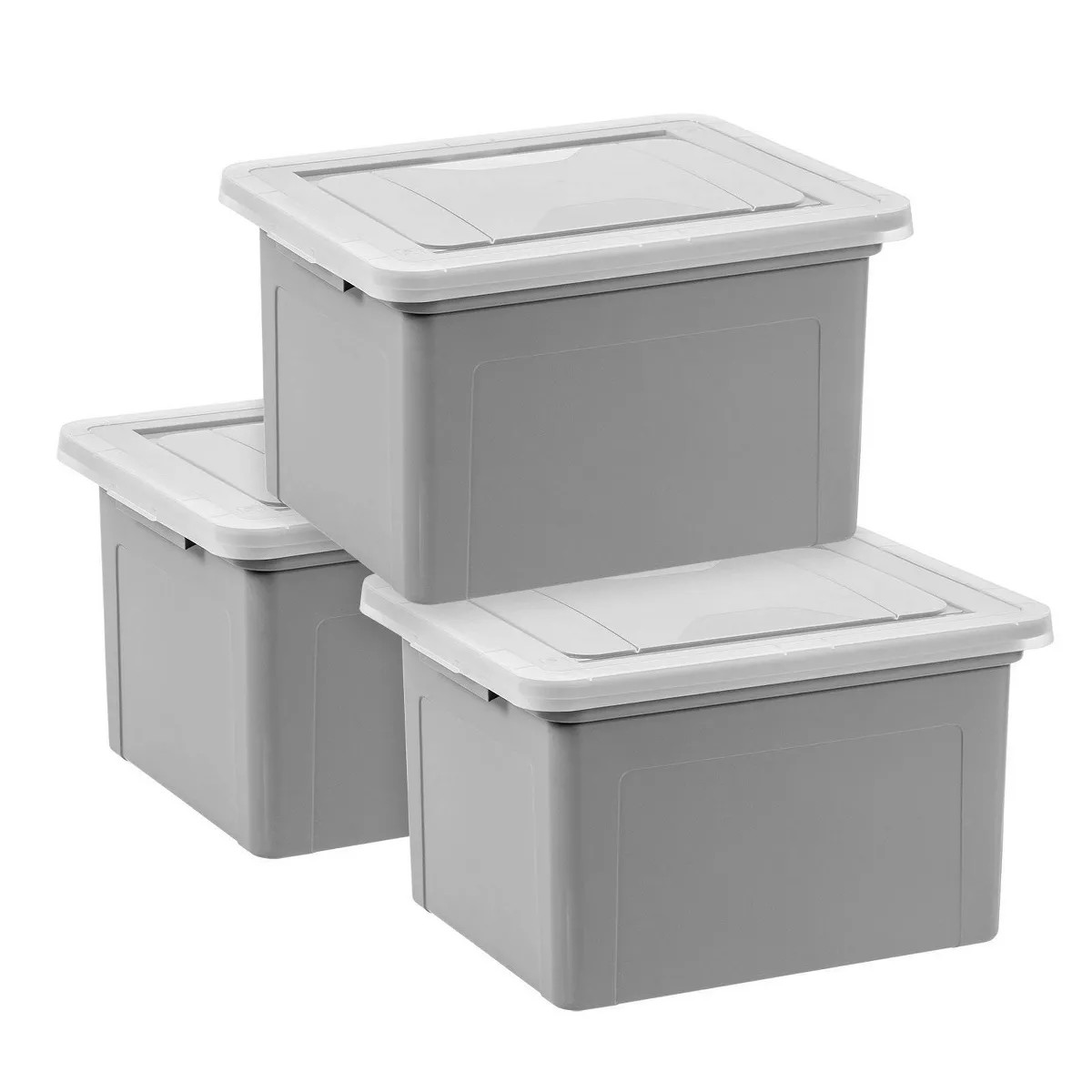 IRIS 32qt 3pk Letter Plastic File Box | Target