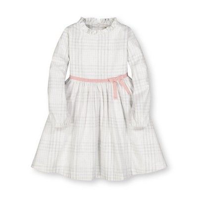 Hope & Henry Girls' Long Sleeve Ruffle Neck Empire Waist Dress, Toddler | Target