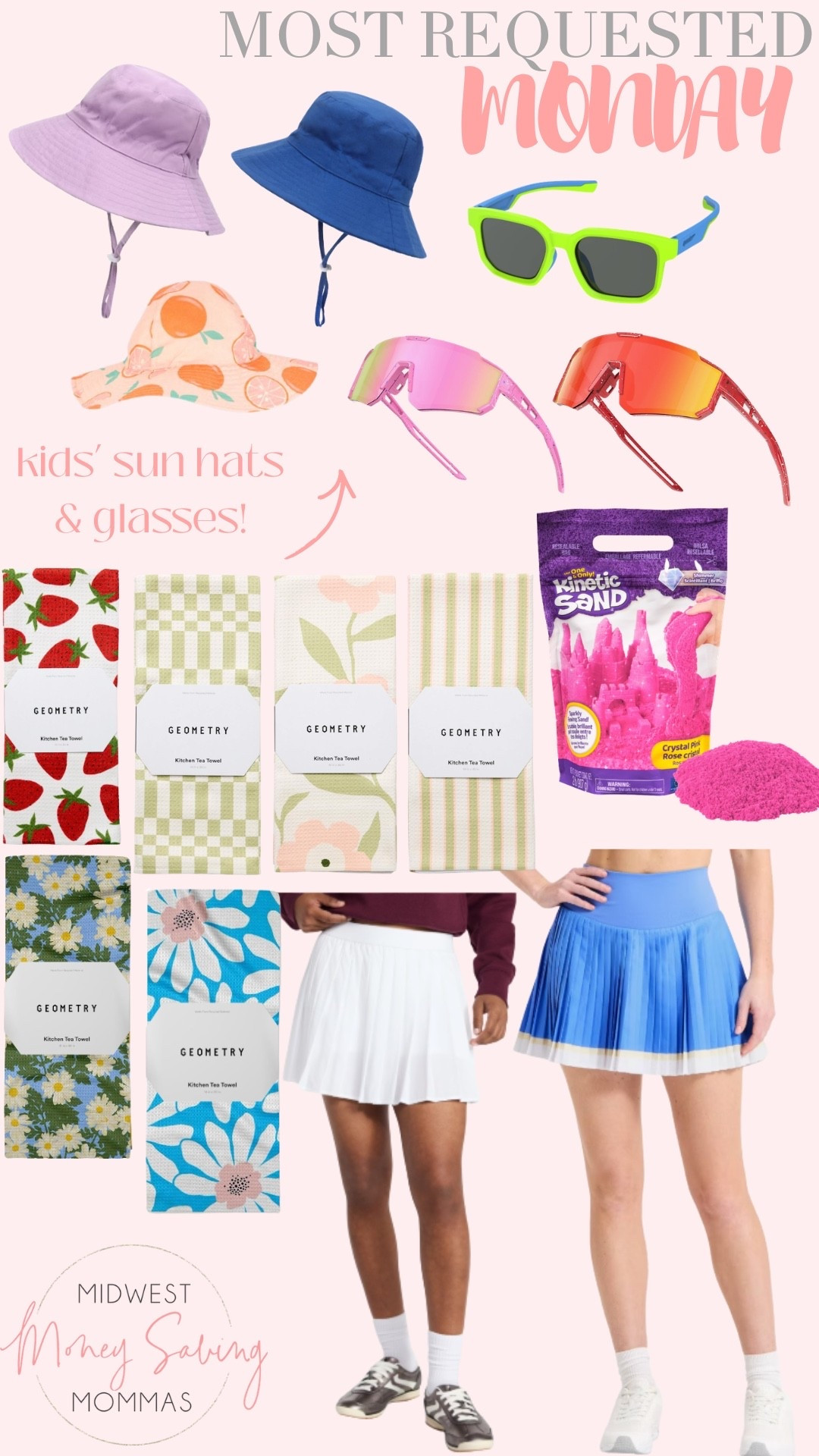 Most requested links

Kids sun hats  kids sunglasses kinetic sand  geometry tea towels  pleated tennis skirts  home decor 

#LTKKids #LTKMothersDay #LTKHome