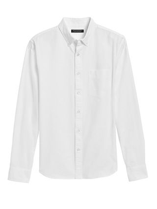 Untucked Slim-Fit Cotton Oxford Shirt | Banana Republic (US)