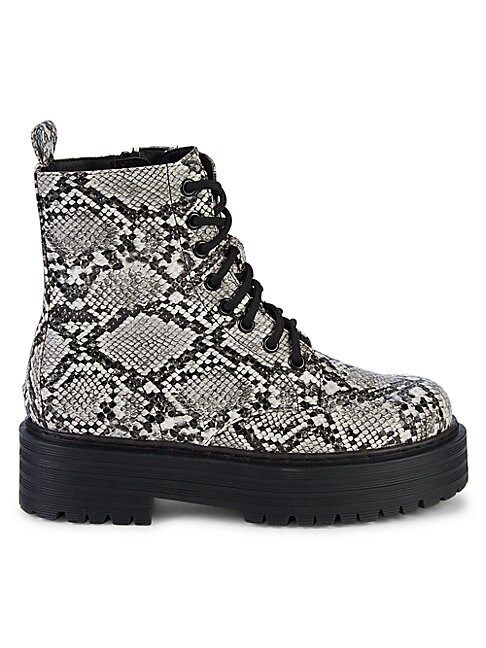 Cortez Snakeskin-Embossed Combat Boots | Saks Fifth Avenue OFF 5TH