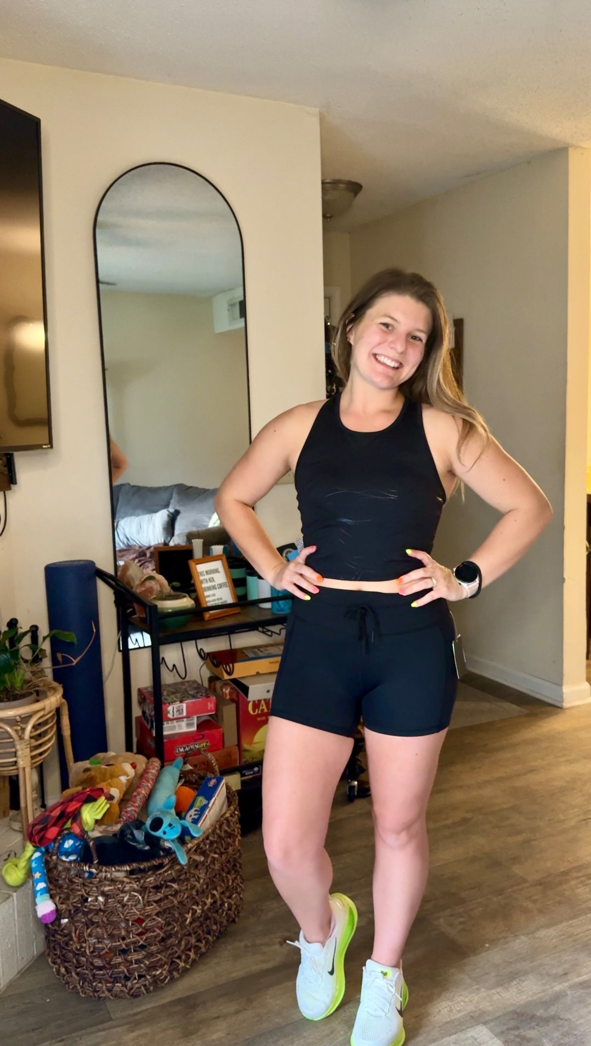 doing some marathon shopping to try to find the perfect shorts for a long run. These size medium 4” were actually a bit tight, but the pocket crop top is really cool! Wearing a medium in both. 

#LTKActive #LTKFindsUnder50 #LTKSaleAlert